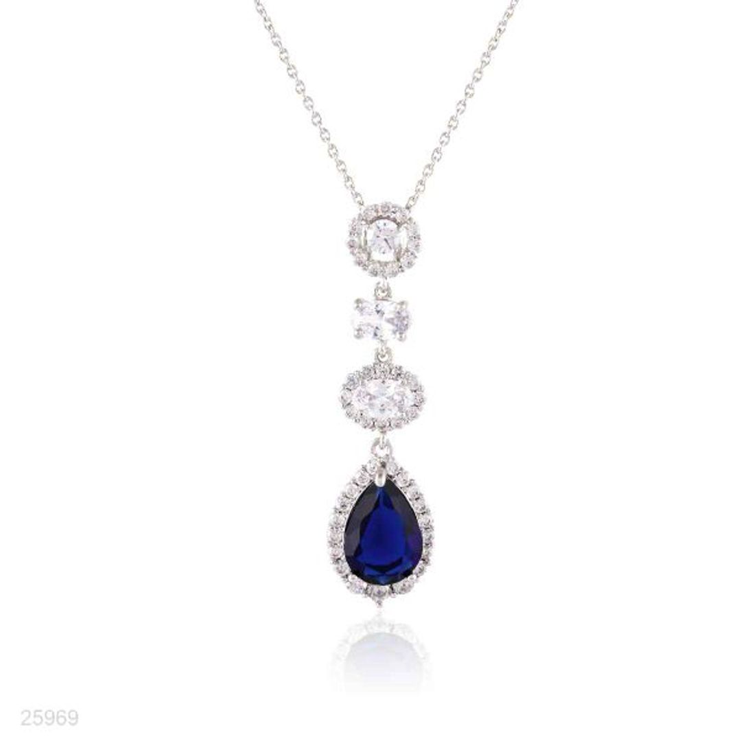 Luxurious Blue Drop Pendant