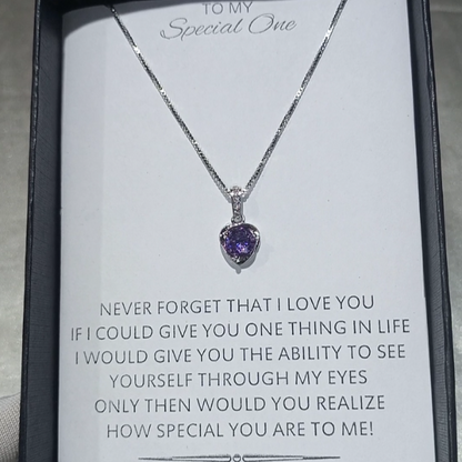 TITANIC PURPLE HEART THEME LUXURY QUALITY GIFT PENDANT BOX