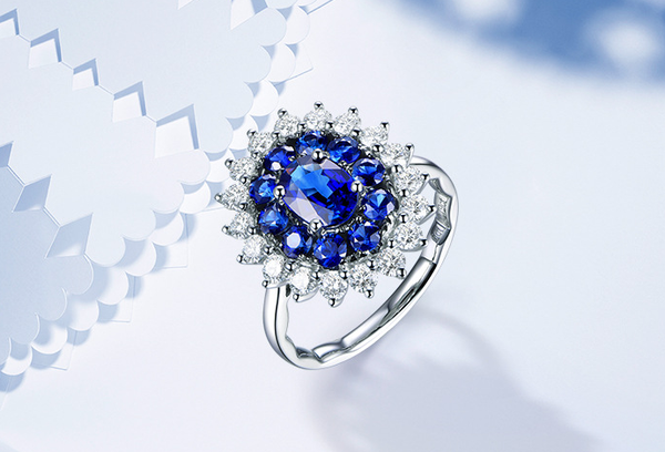 Lady Diana Sapphire Cut luxury Ring for her Adjustable